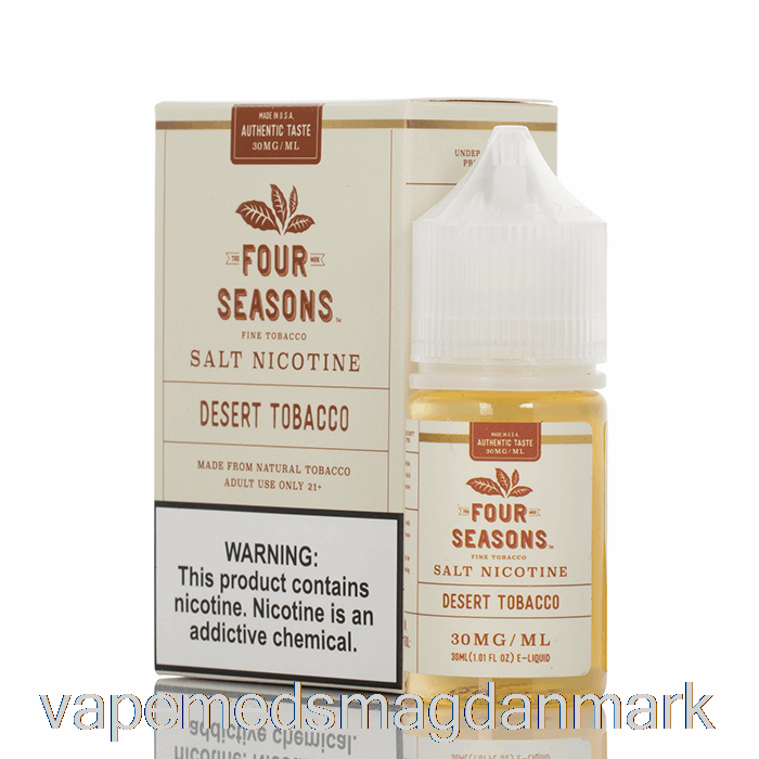 Vape Uden Nikotin ørkentobak Salt - Fire Sæsoner - 30ml 30mg